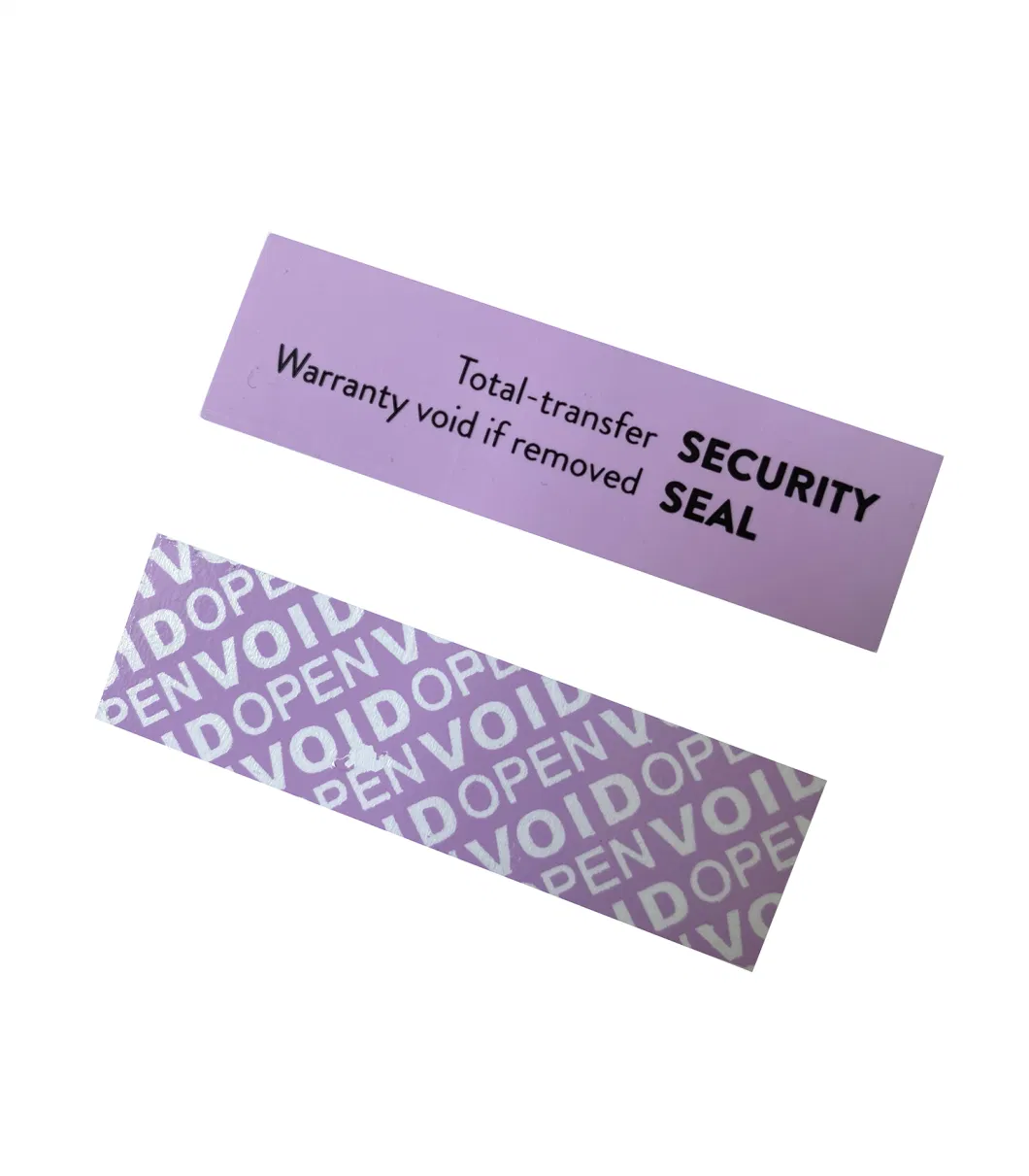 OEM Total Transfer Package on Sell Brand Protection Void Tamper Proof Security Sticker